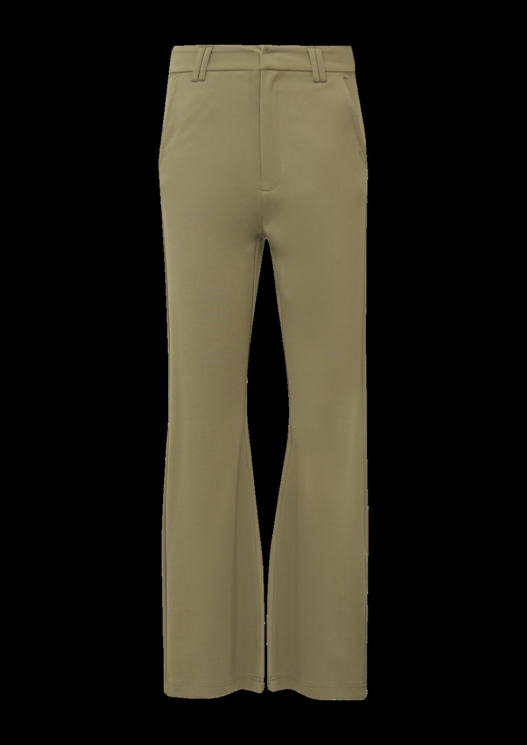 Elastische Hose aus Interlockjersey mit ausgestelltem Bein