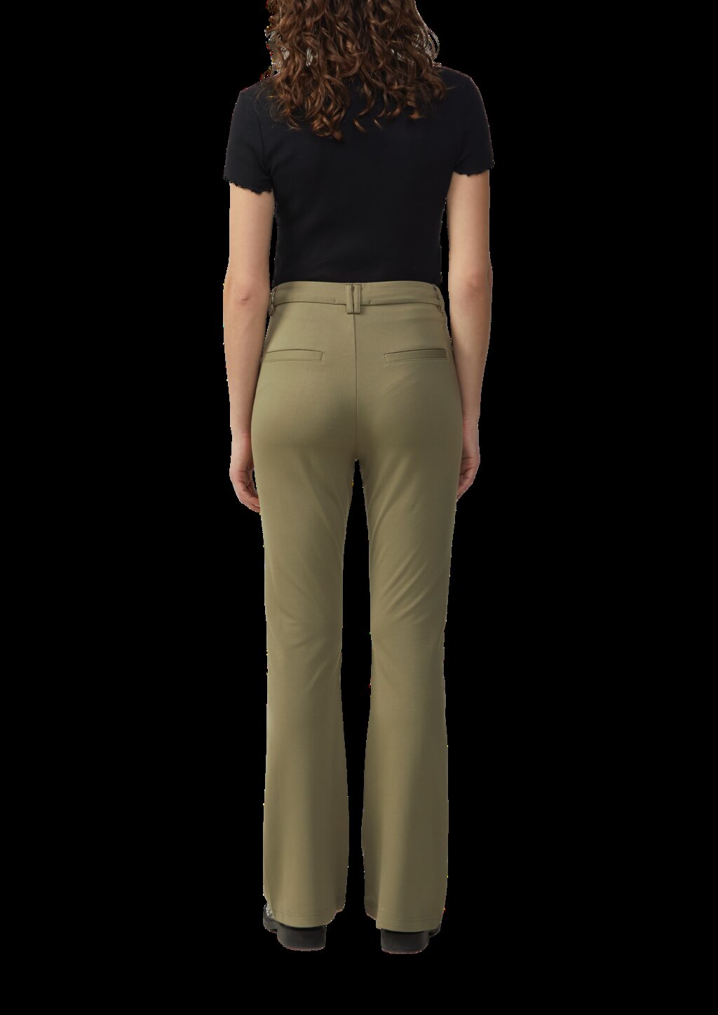 Elastische Hose aus Interlockjersey mit ausgestelltem Bein