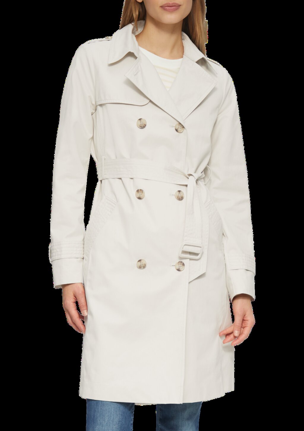 Trenchcoat mit Streifen-Futter