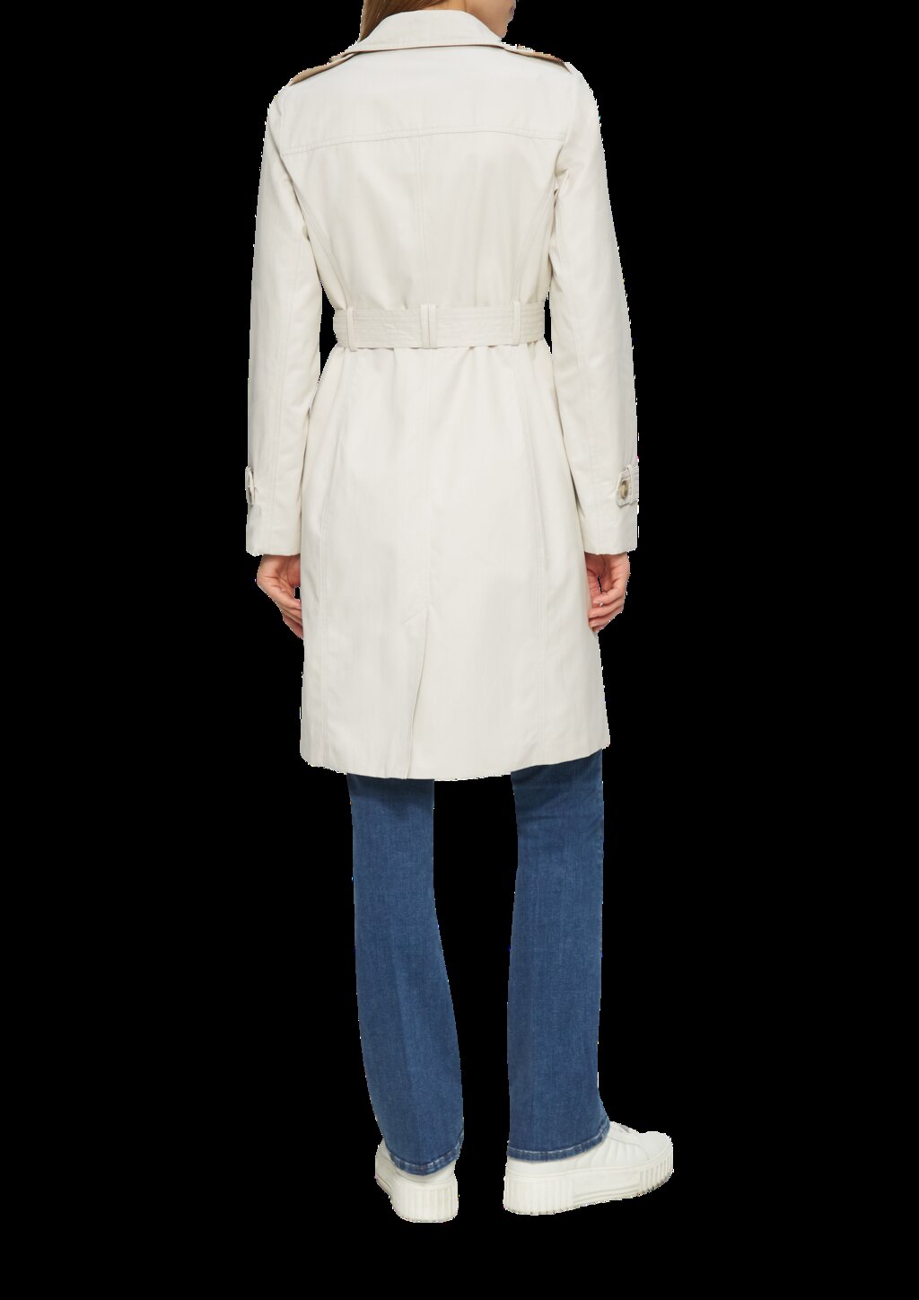 Trenchcoat mit Streifen-Futter