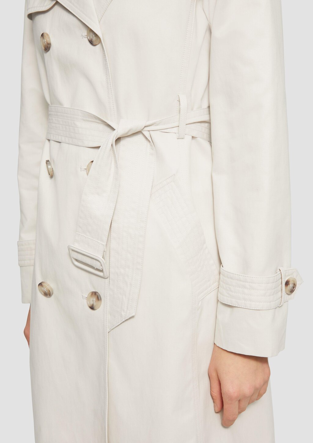 Trenchcoat mit Streifen-Futter