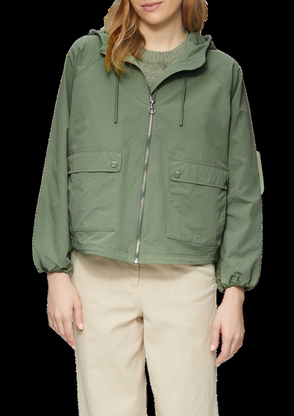 Leichte Outdoor-Jacke im Relaxed Fit mit Fledermausärmeln und Kapuze