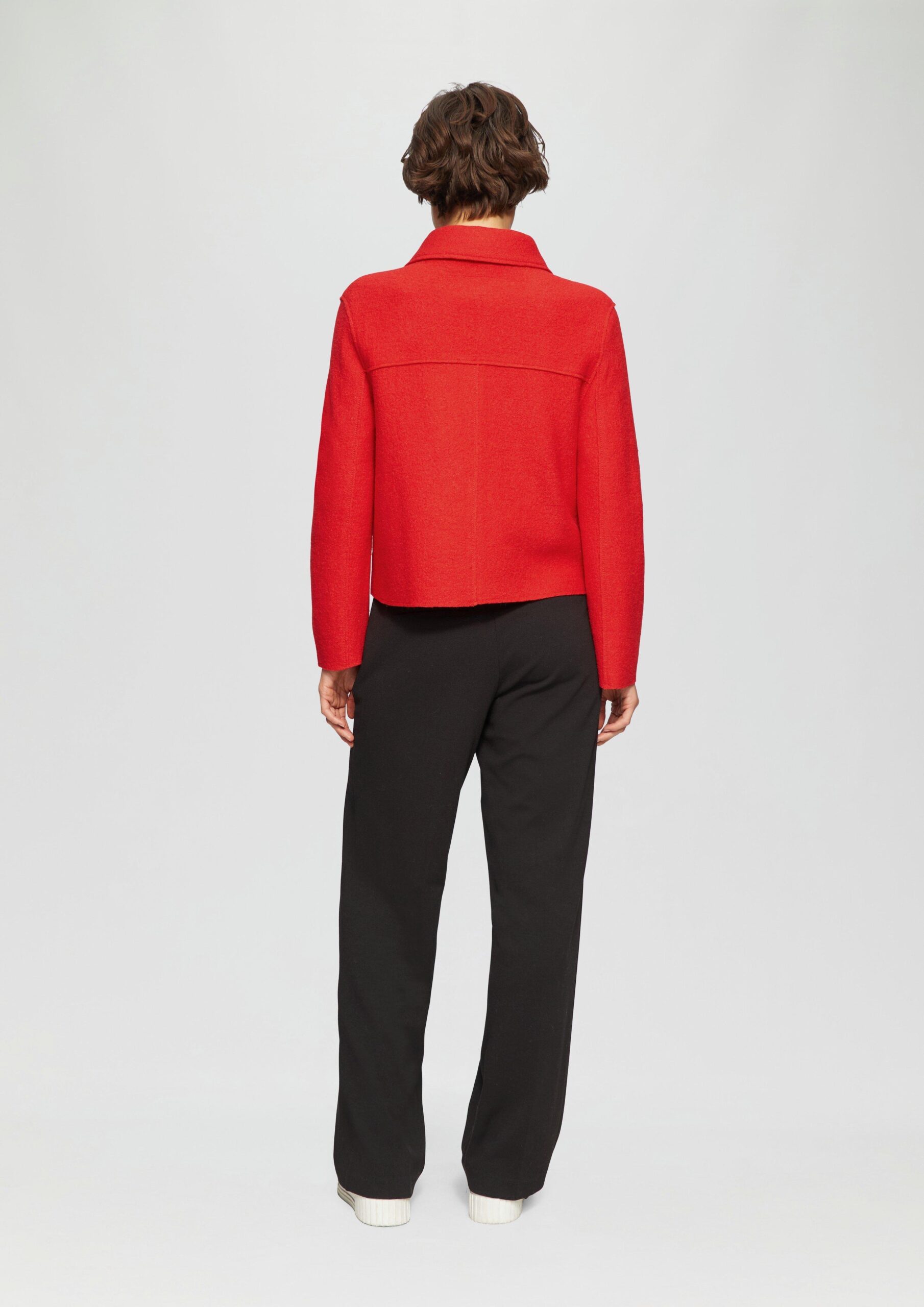 Jacke aus Wollmix im Relaxed Fit mit aufgesetzten Taschen