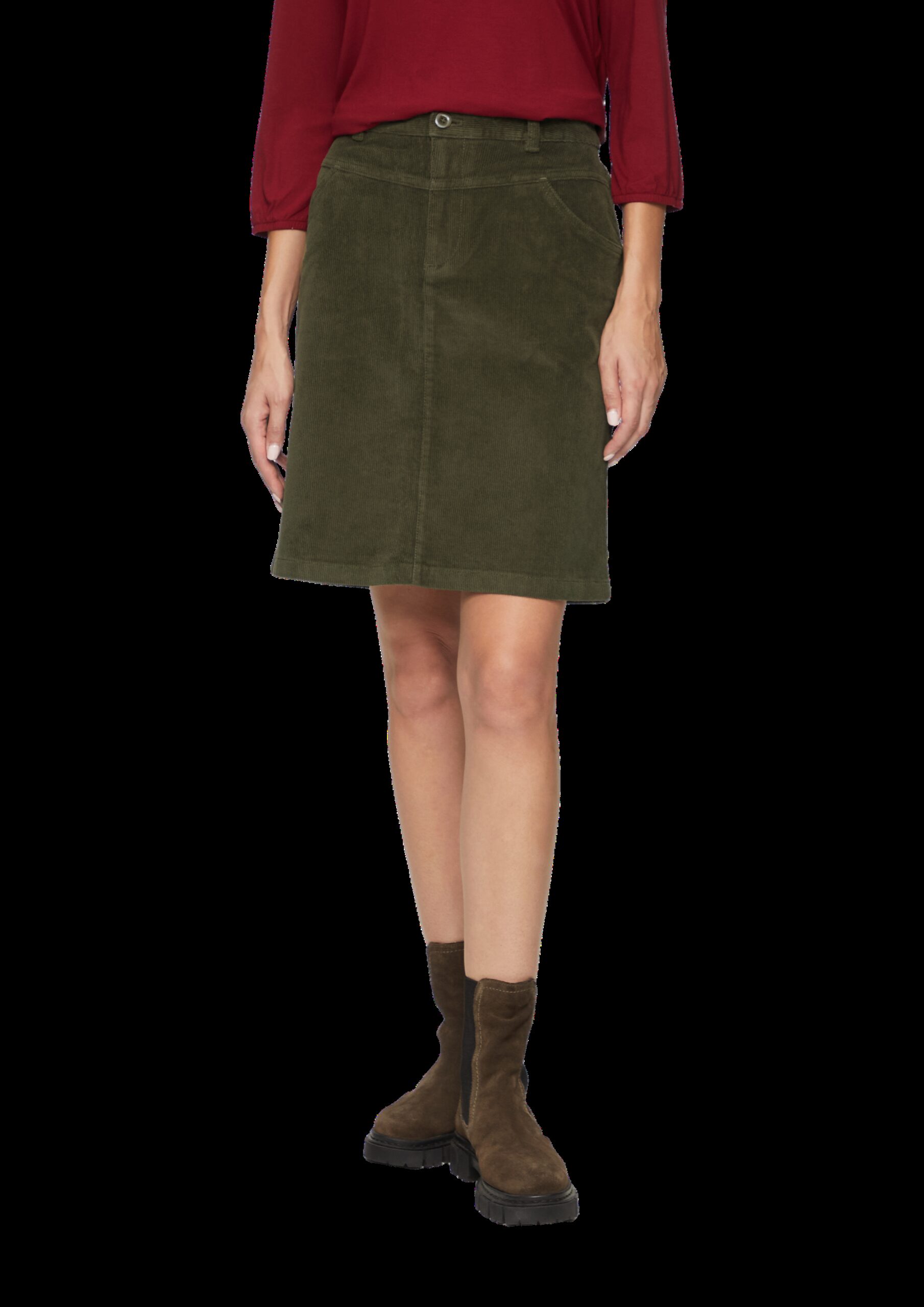 Cordrock mit Sattelbund