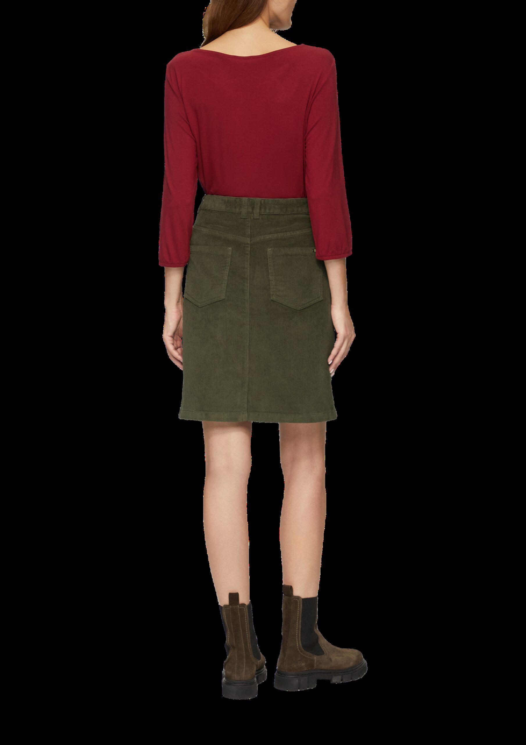 Cordrock mit Sattelbund