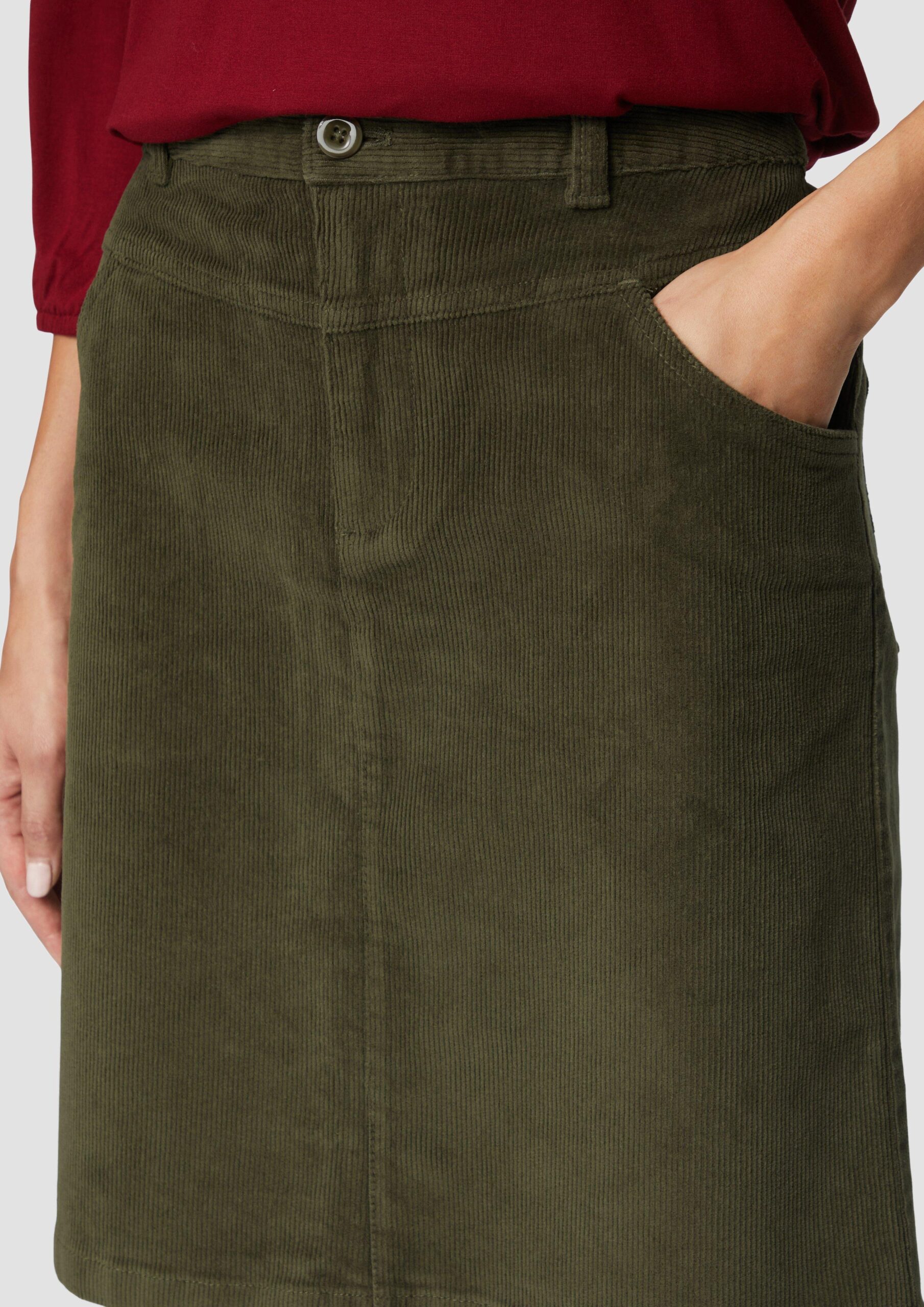 Cordrock mit Sattelbund