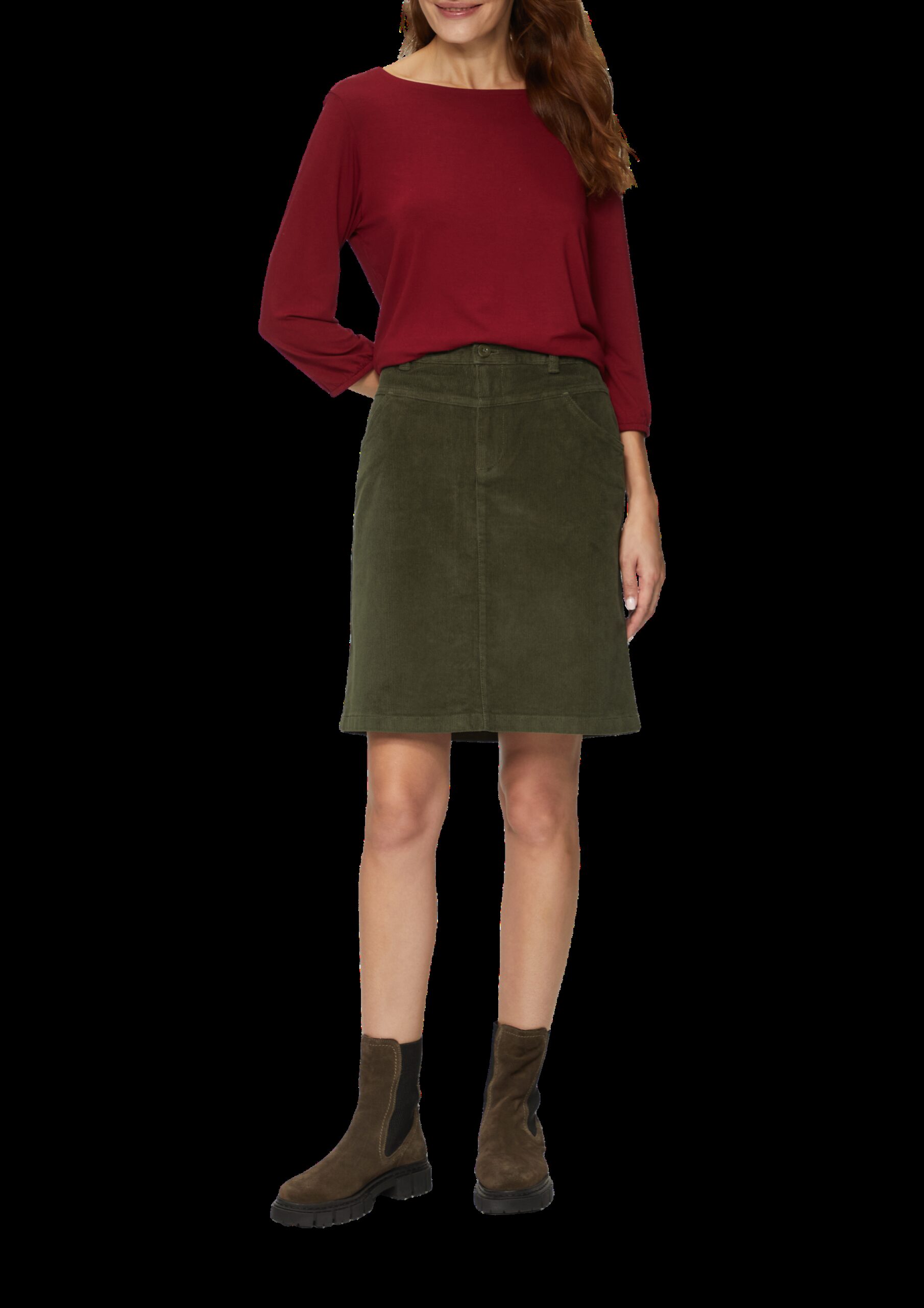 Cordrock mit Sattelbund