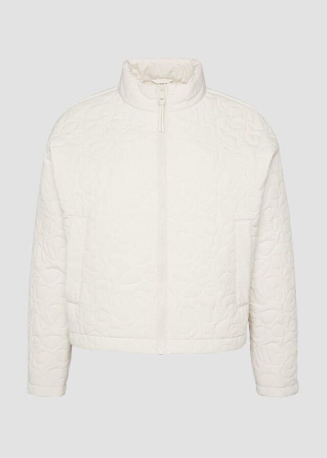 Oversized Jacke mit Steppmuster und seitlichen Druckknöpfen