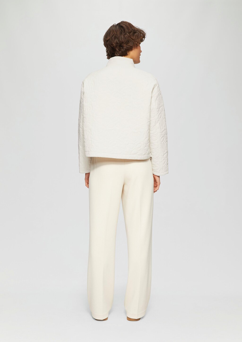 Oversized Jacke mit Steppmuster und seitlichen Druckknöpfen