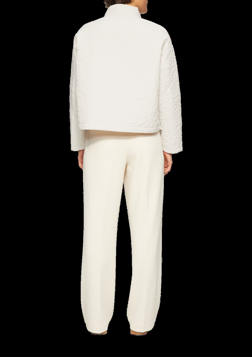 Oversized Jacke mit Steppmuster und seitlichen Druckknöpfen