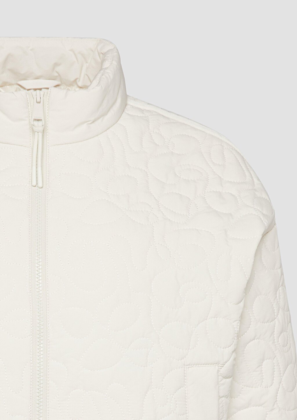 Oversized Jacke mit Steppmuster und seitlichen Druckknöpfen