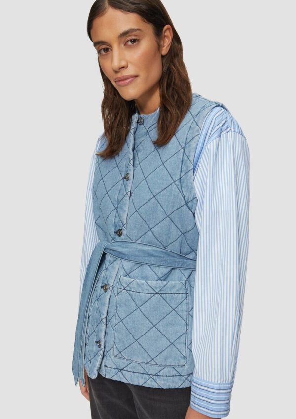 Steppweste aus Denim im Relaxed Fit