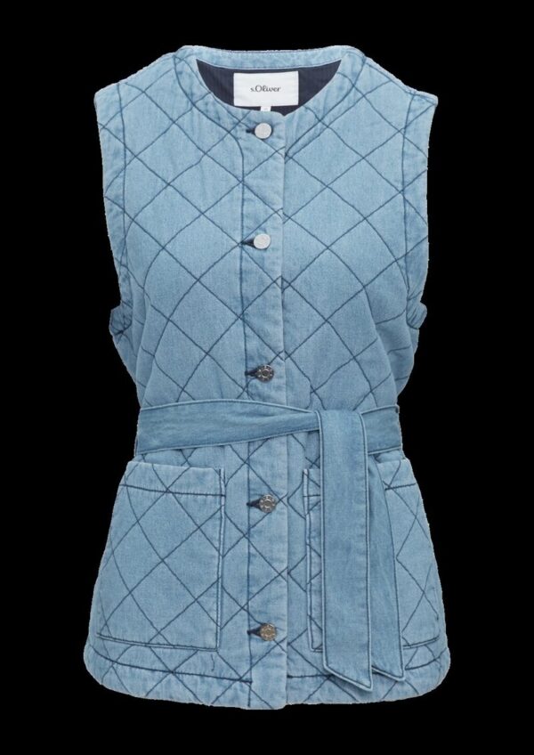 Steppweste aus Denim im Relaxed Fit