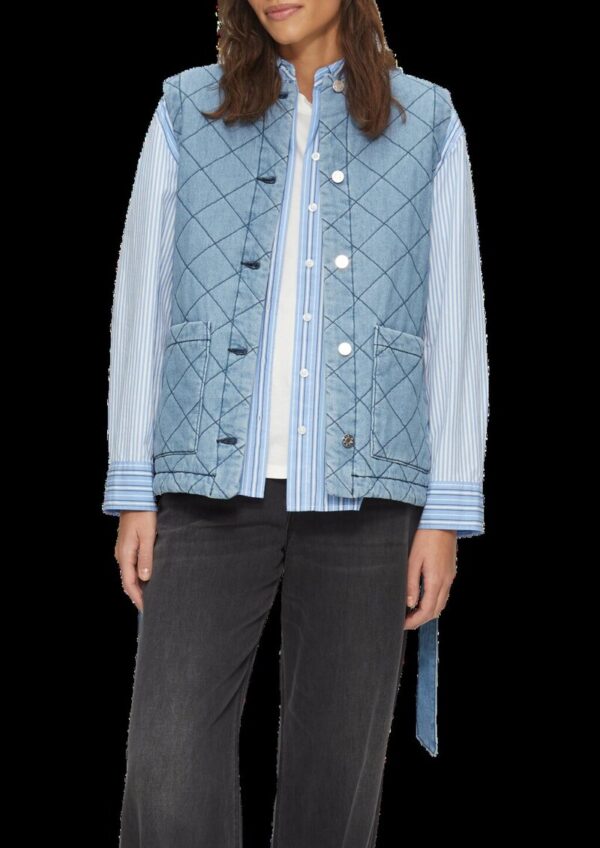 Steppweste aus Denim im Relaxed Fit