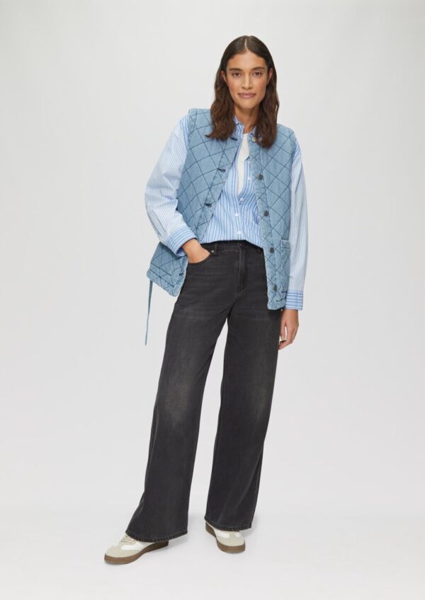 Steppweste aus Denim im Relaxed Fit