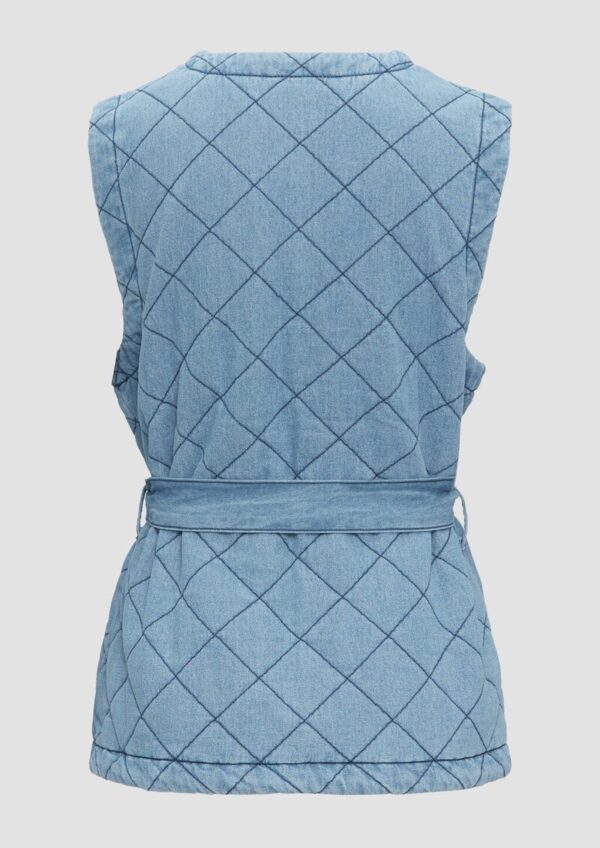 Steppweste aus Denim im Relaxed Fit