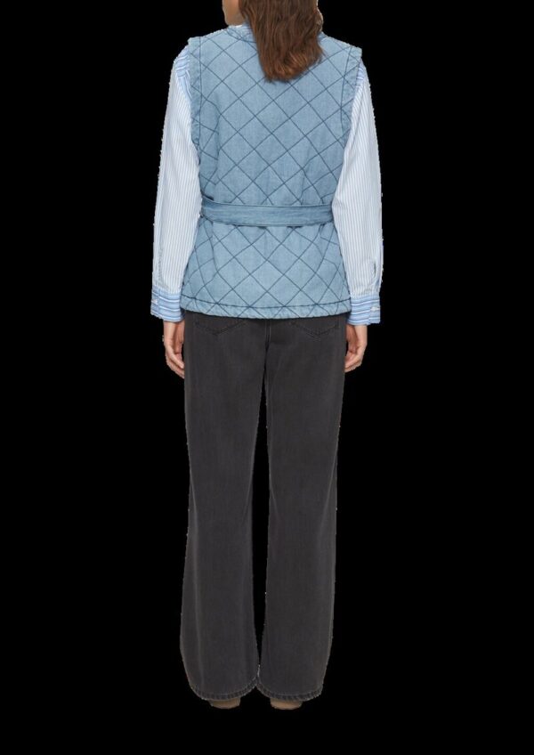 Steppweste aus Denim im Relaxed Fit