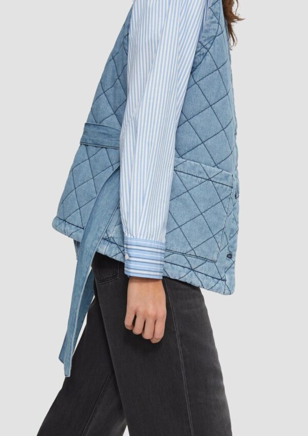 Steppweste aus Denim im Relaxed Fit