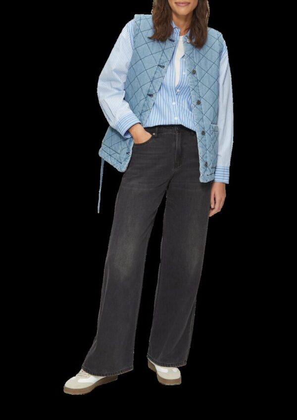 Steppweste aus Denim im Relaxed Fit