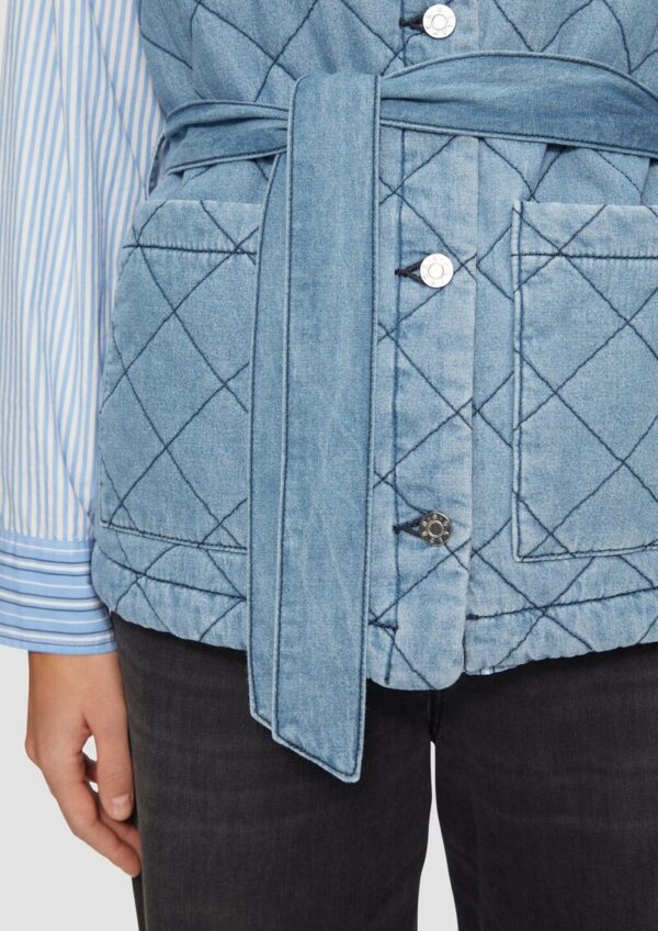 Steppweste aus Denim im Relaxed Fit