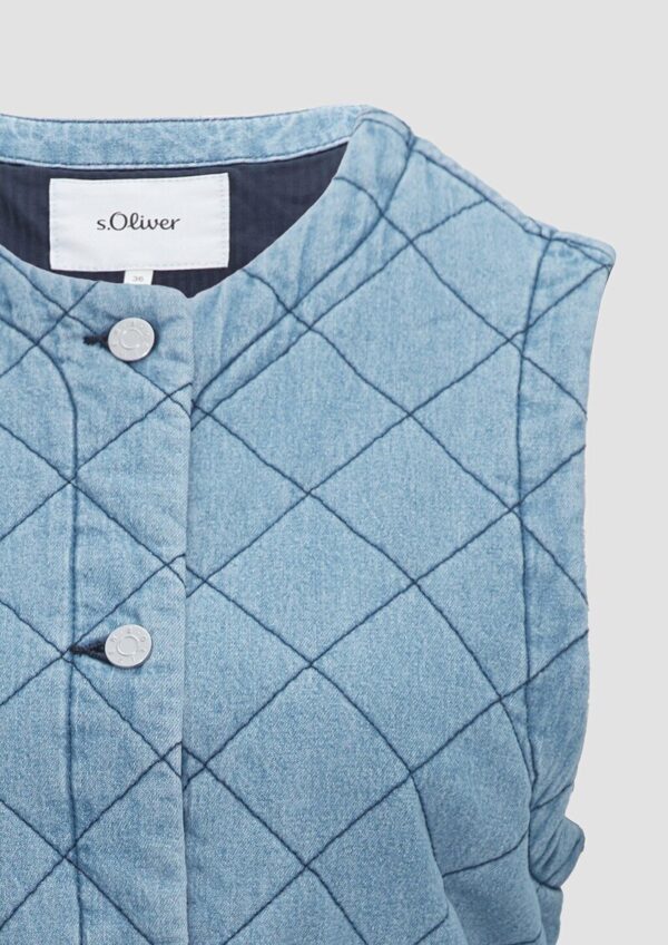 Steppweste aus Denim im Relaxed Fit