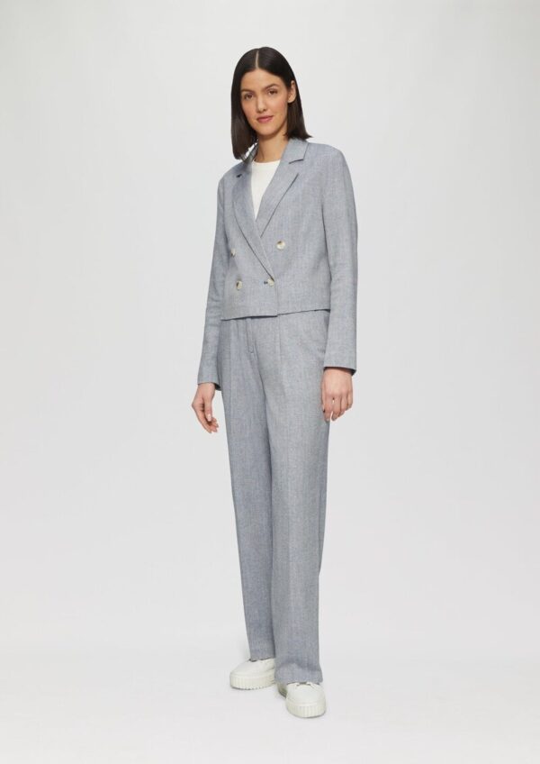 Kurzer Twill-Blazer aus Baumwollmix