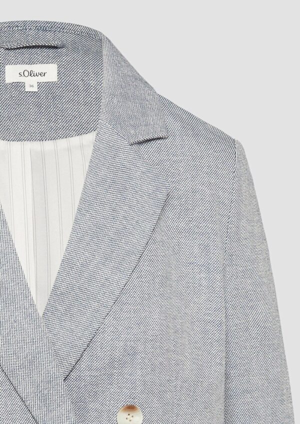 Kurzer Twill-Blazer aus Baumwollmix