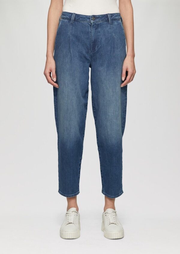 Ankle-Jeans / Regular Fit / High Rise / Barrel Leg