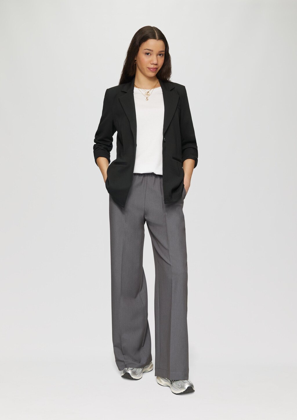 Elastischer Blazer aus Interlockjersey