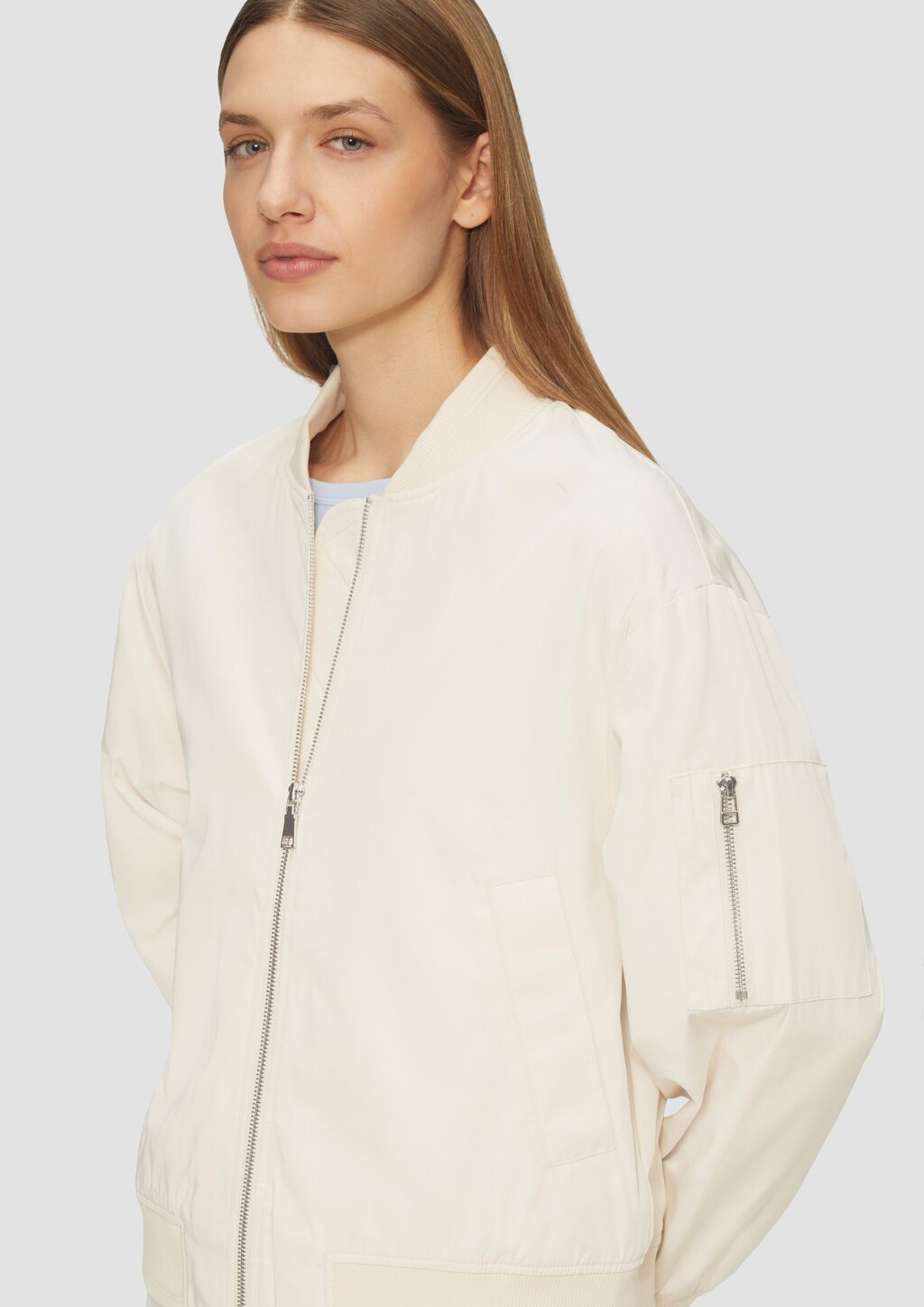 Blouson im Relaxed Fit mit Rippbündchen