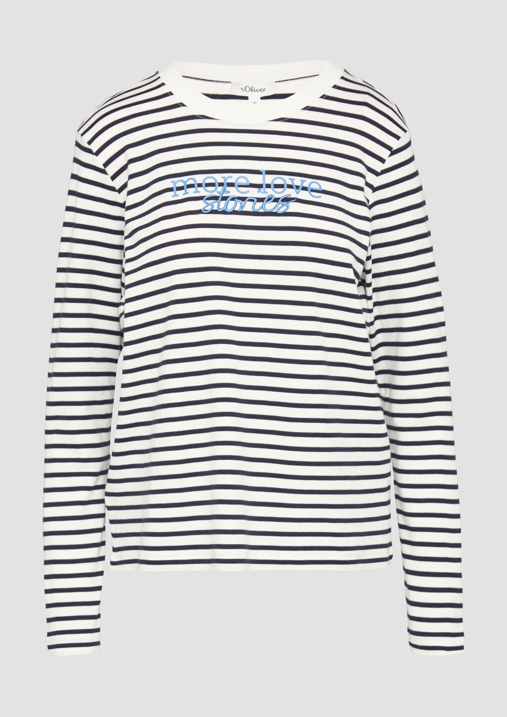 Gestreiftes Langarmshirt im Relaxed Fit mit Artwork