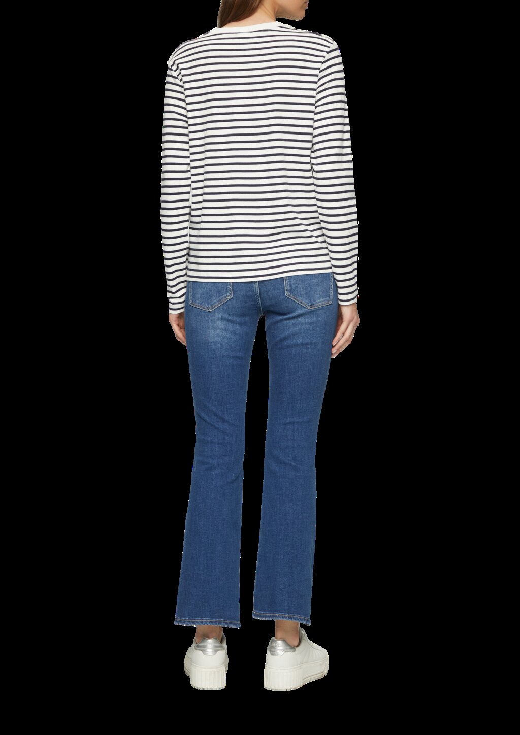 Gestreiftes Langarmshirt im Relaxed Fit mit Artwork