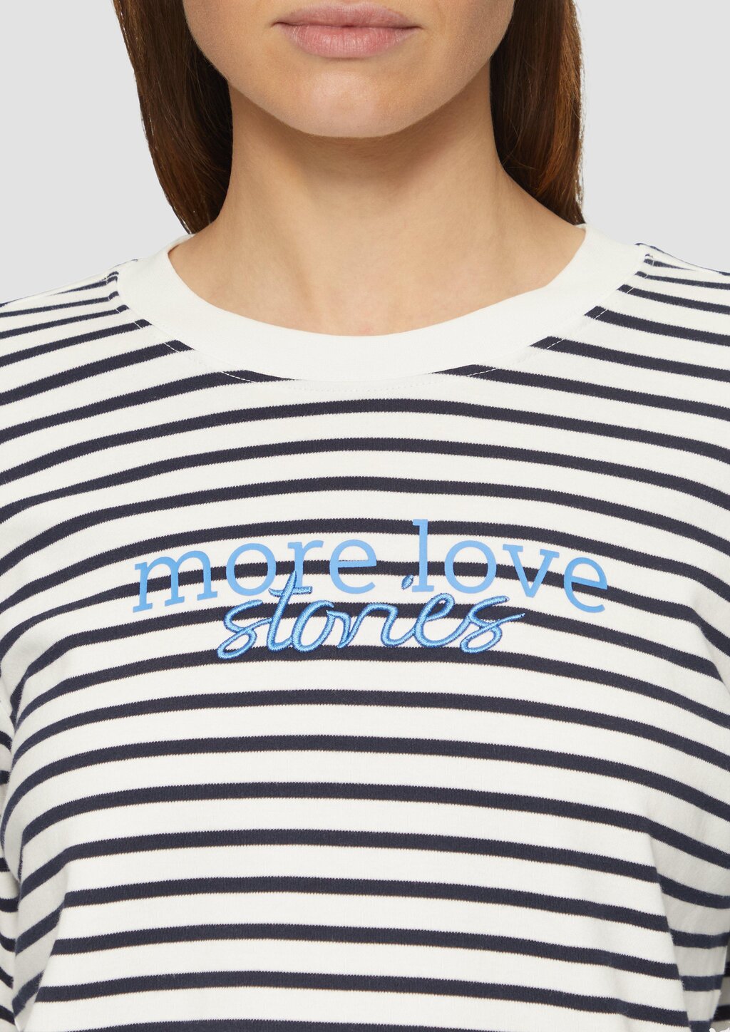 Gestreiftes Langarmshirt im Relaxed Fit mit Artwork