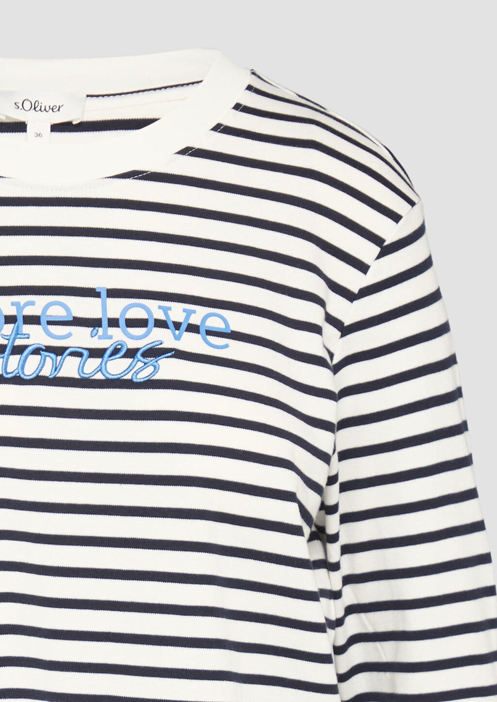 Gestreiftes Langarmshirt im Relaxed Fit mit Artwork