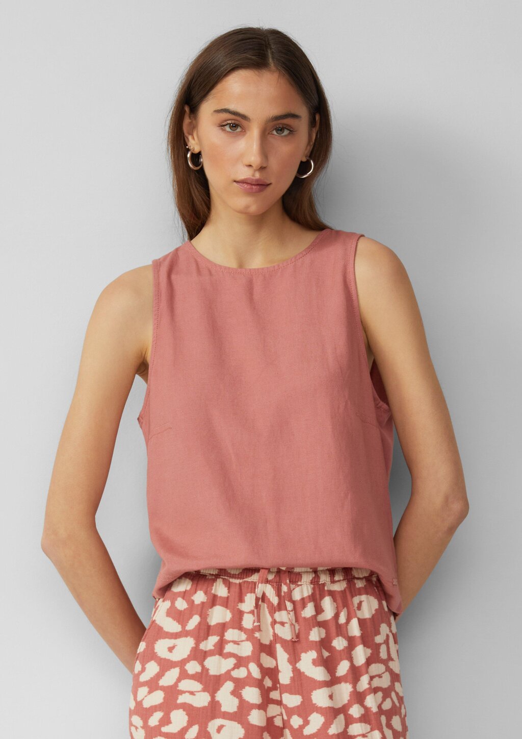 Leinenmix-Blusentop | QS x Sarah & Tini