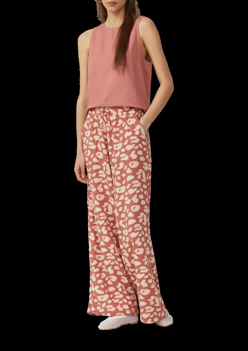 Leinenmix-Blusentop | QS x Sarah & Tini