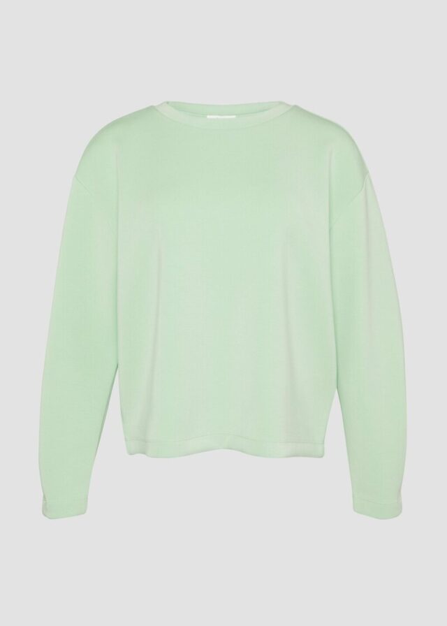 Scuba-Sweatshirt aus Modalmix mit Faltendetail