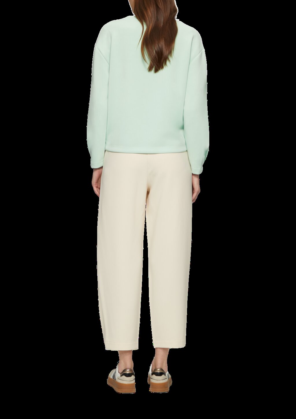 Scuba-Sweatshirt aus Modalmix mit Faltendetail