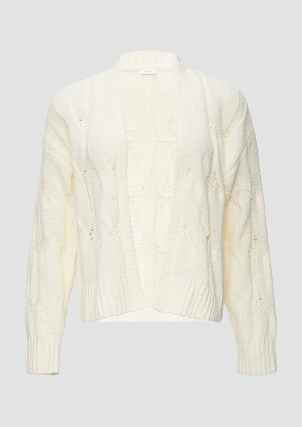 Weicher Cardigan mit Zopfmuster
