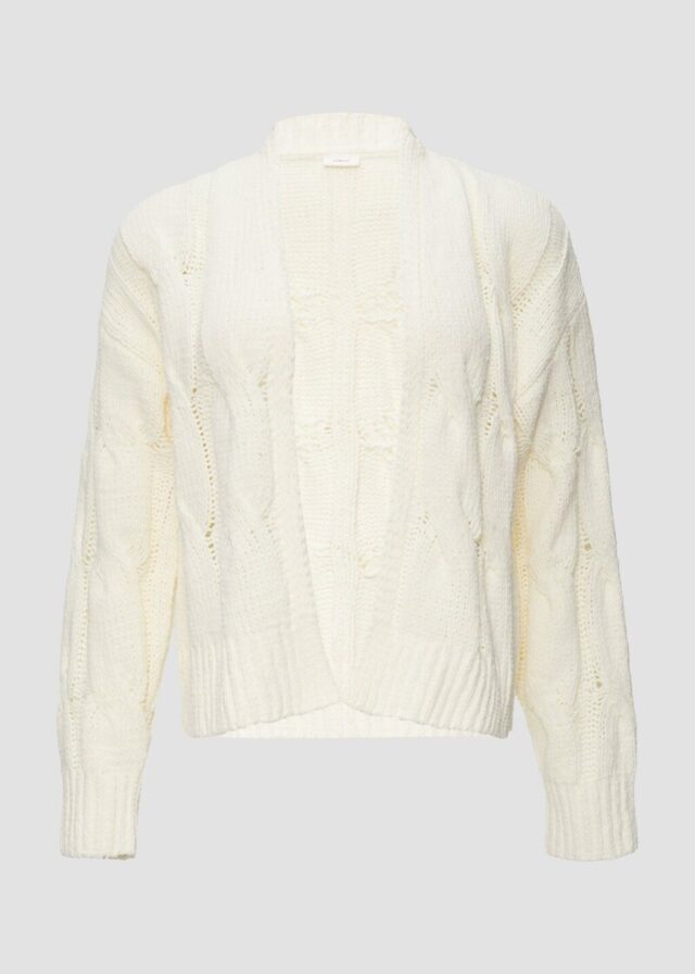 Weicher Cardigan mit Zopfmuster