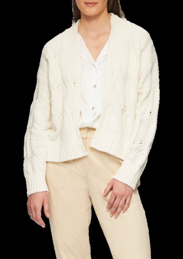 Weicher Cardigan mit Zopfmuster