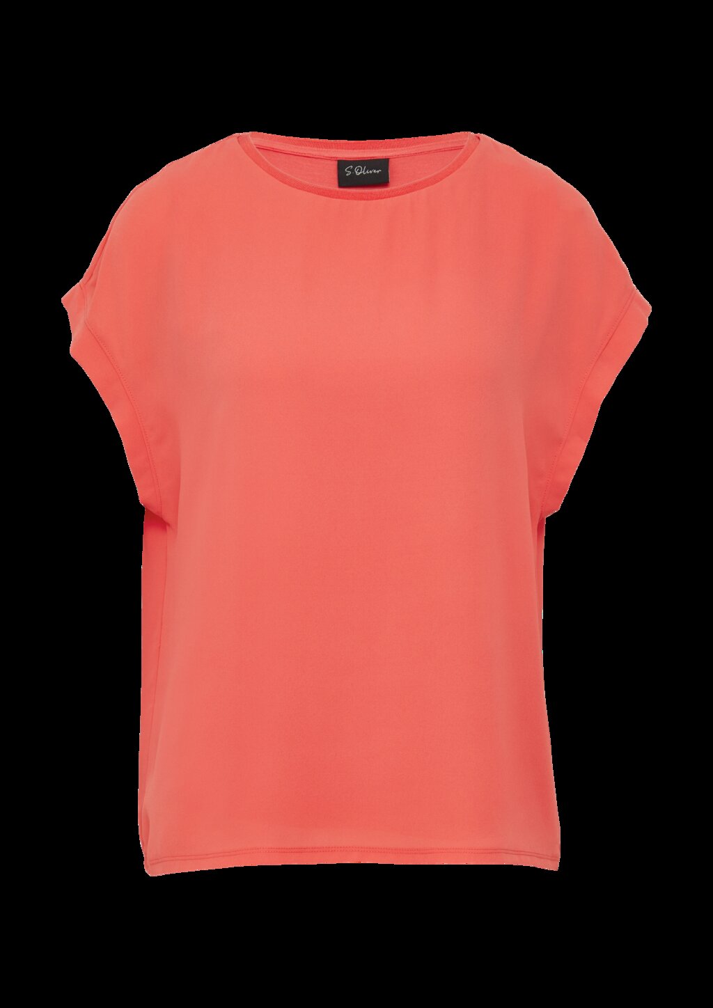 Chiffonshirt mit Double-Layer und überschnittener Schulter