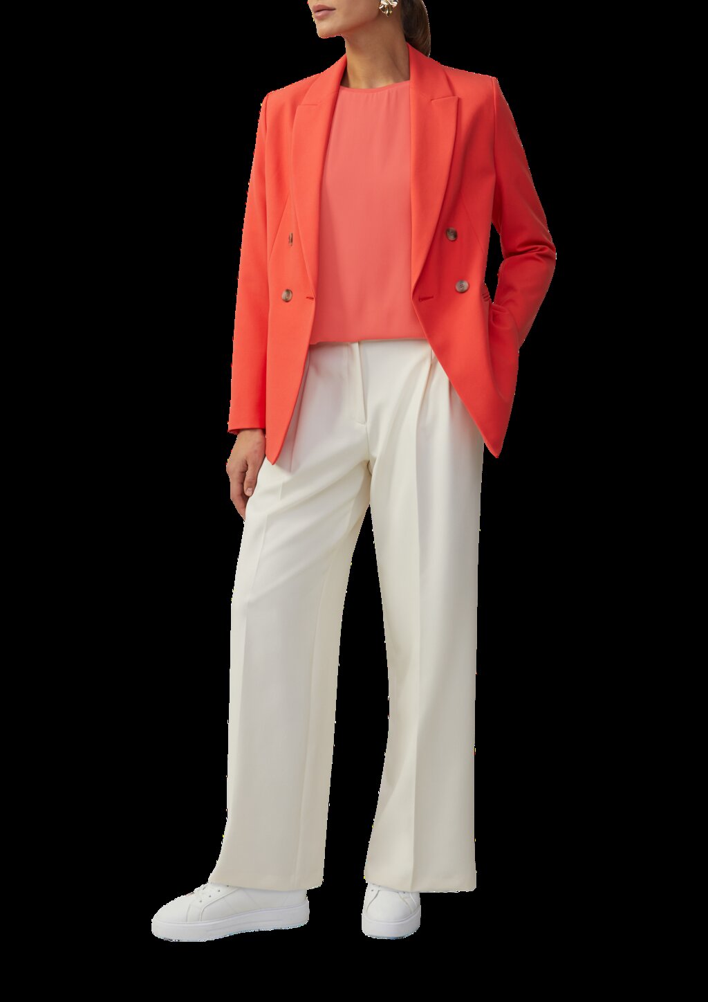 Chiffonshirt mit Double-Layer und überschnittener Schulter