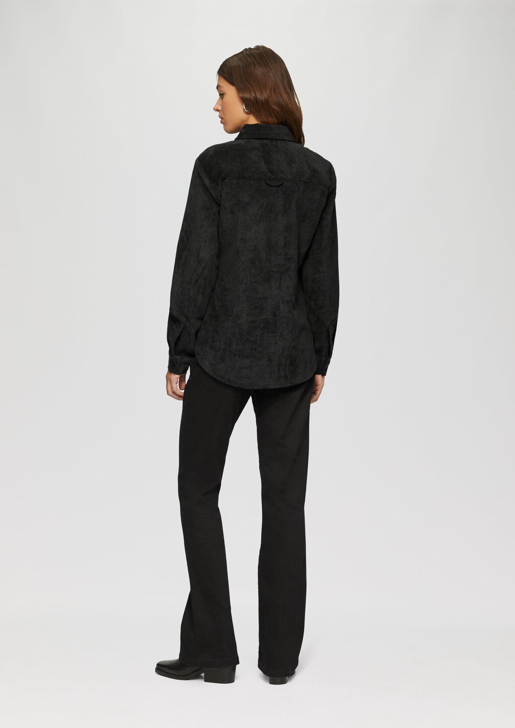 Cordbluse mit Brusttaschen