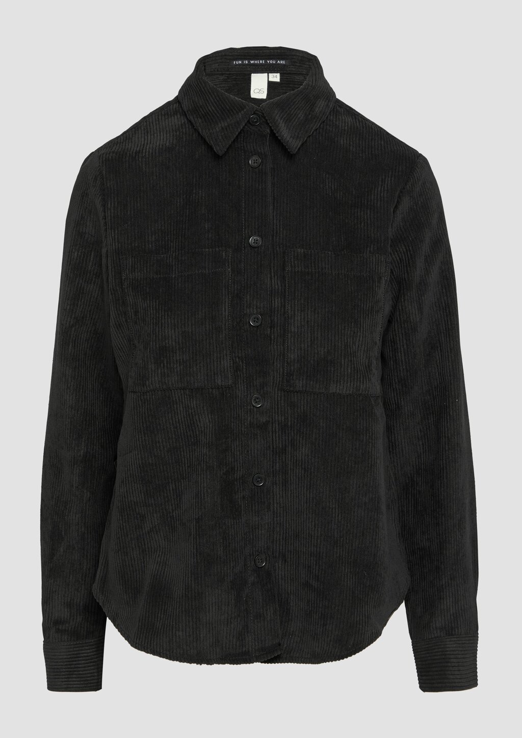 Cordbluse mit Brusttaschen