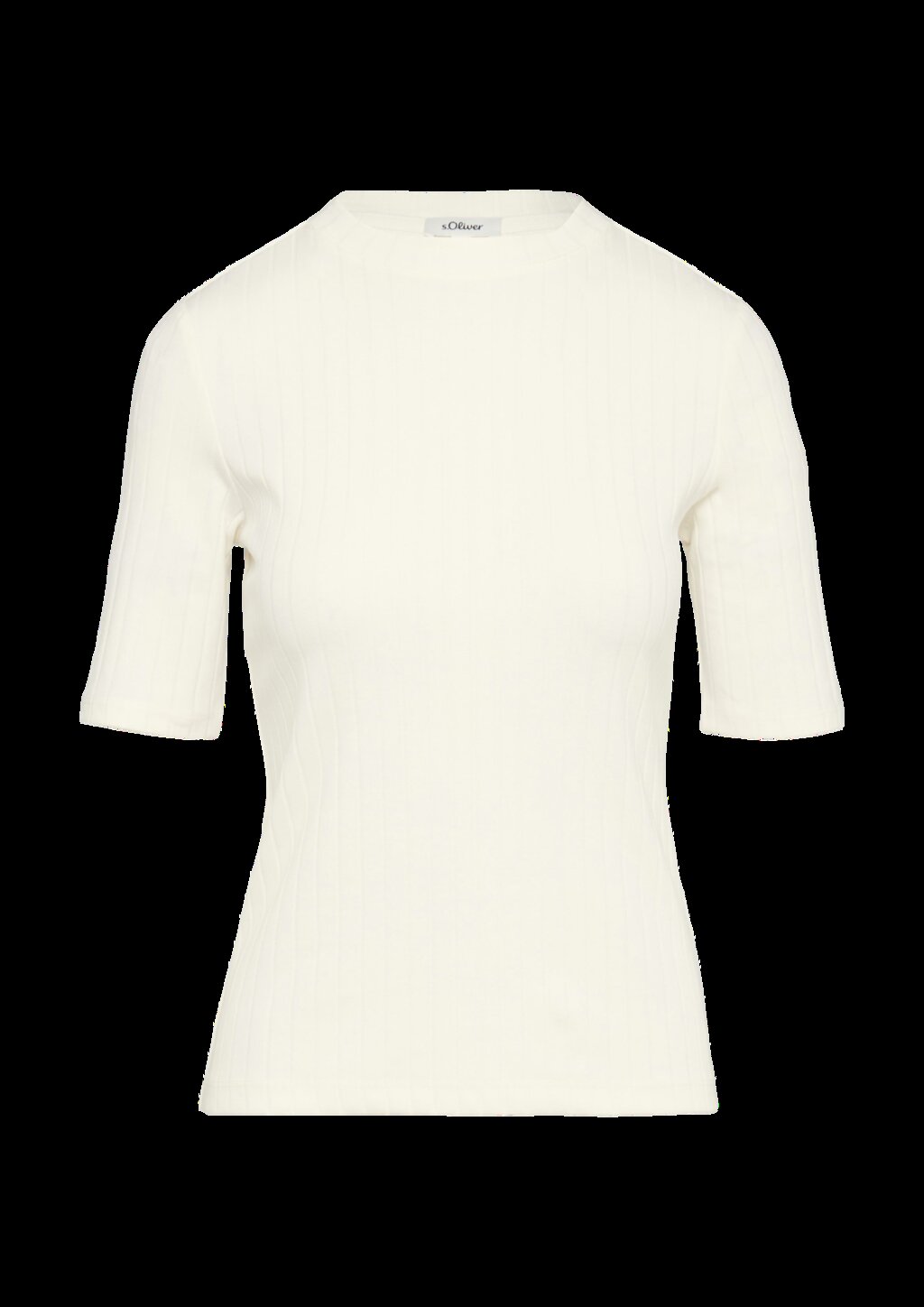 T-Shirt aus Jersey mit Rippstruktur im Slim Fit
