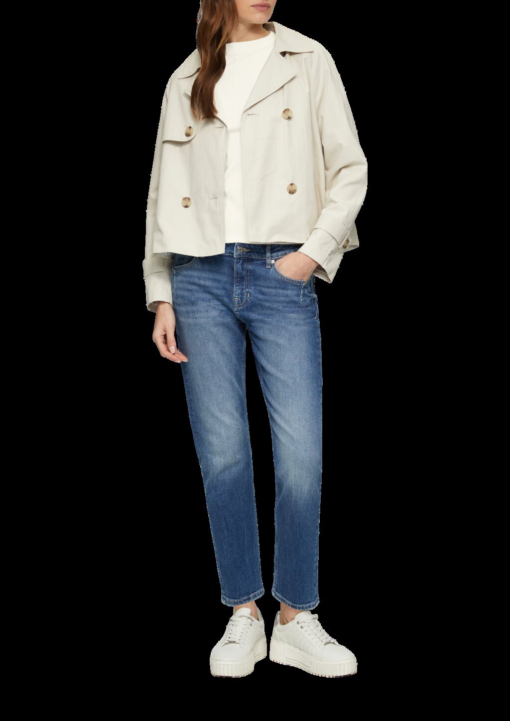 T-Shirt aus Jersey mit Rippstruktur im Slim Fit