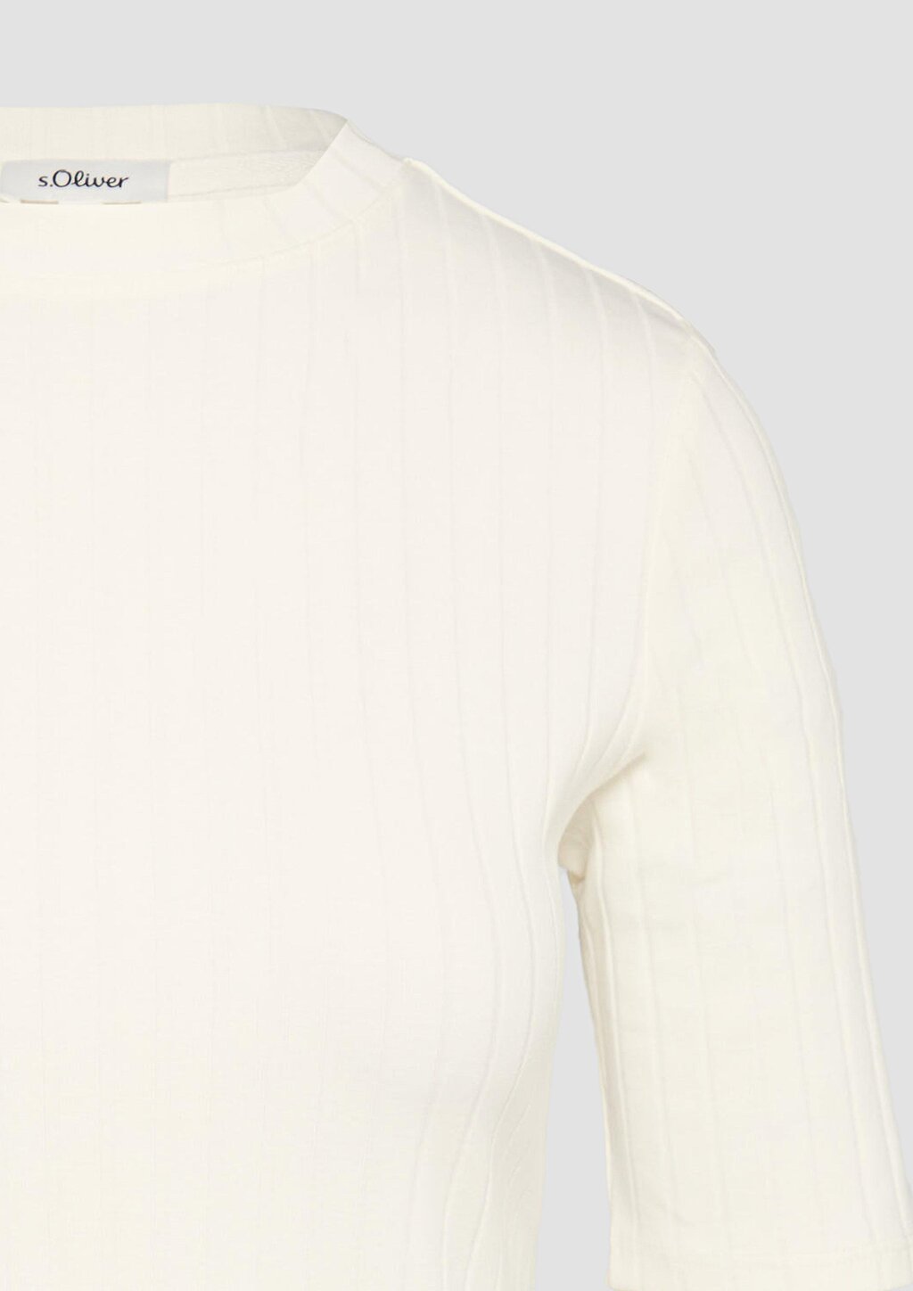 T-Shirt aus Jersey mit Rippstruktur im Slim Fit