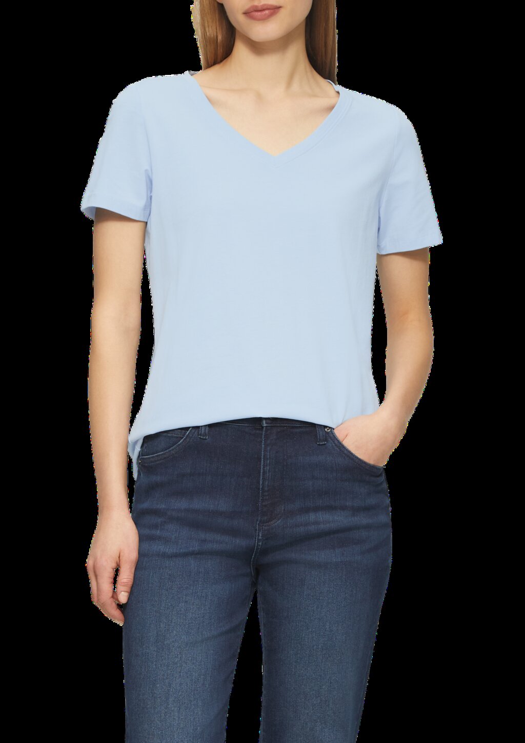 T-Shirt mit V-Ausschnitt