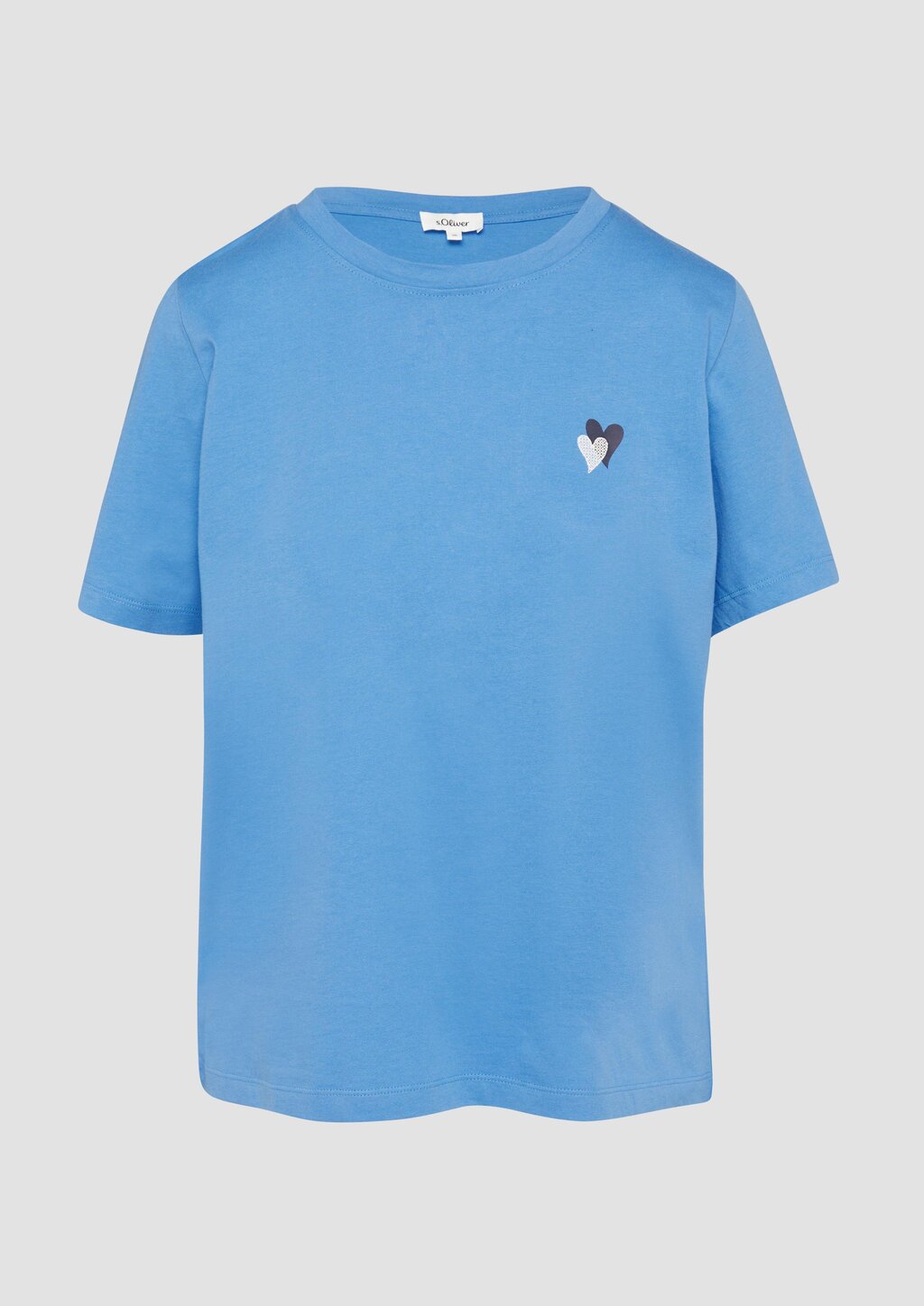 T-Shirt im Relaxed Fit mit Herz-Stickerei